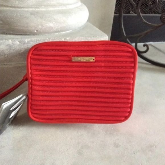 Giorgio Armani Handbags - Giorgio ARMANI Red Satin Makeup Bag NWT